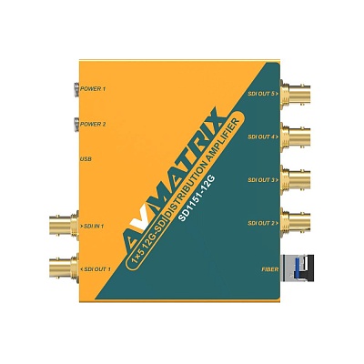 Усилитель-распределитель AVMATRIX SD1151 12G-SDI 1×5 с восстановлением тактовой частоты