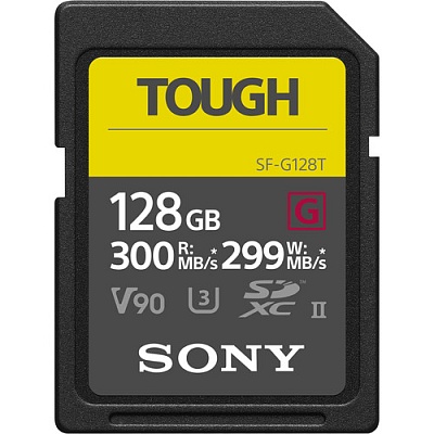Аренда карты памяти Sony SDXC Tough Series 128GB UHS-II U3 V90 R300/W299Mb/s (SF-G128T)